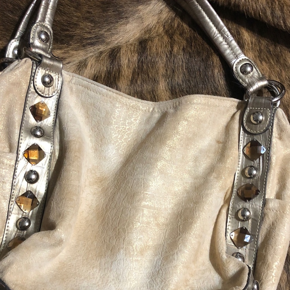 Kathy sparkly gold purse with gems